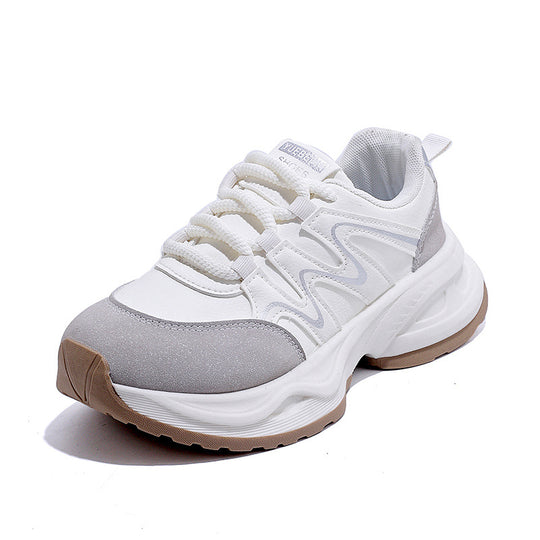Damen modische Chunky Sneakers mit atmungsaktiver Oberfläche und stabiler Profilsohle EB