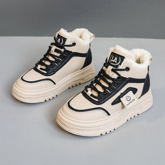 Damen Warmgefütterte High-Top Sneakers mit sportlichem Design EB