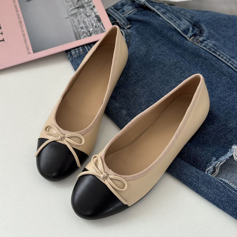 Damen Ballerinas mit zeitlosem Design und eleganter Schleifenapplikation EB