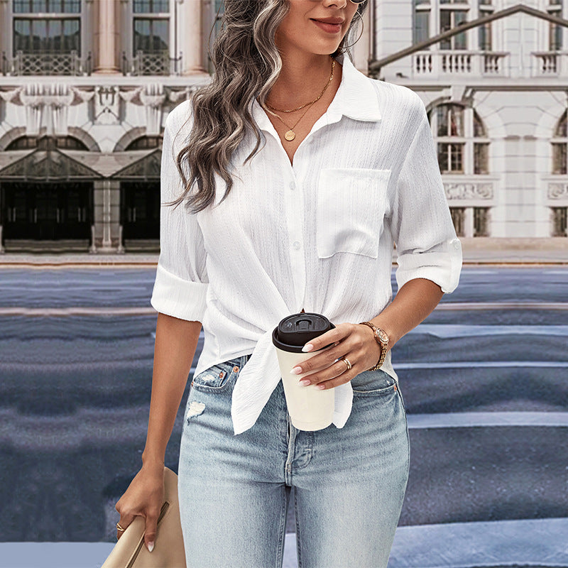 Damen Bluse mit Knoten EB