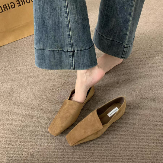 Damen spitze Slippers aus Wildleder mit elegantem Design EB
