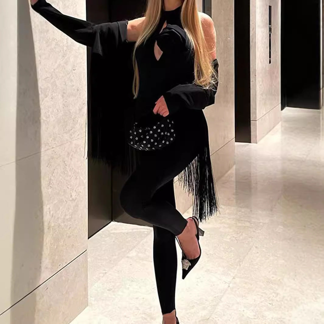 Damen Jumpsuit mit Dekolleté und floralem Akzent EB