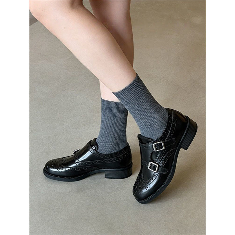 Damen elegante Brogues mit verstellbaren Riemen EB