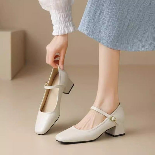Damen elegante Slingback-Pumps mit komfortablem Blockabsatz EB