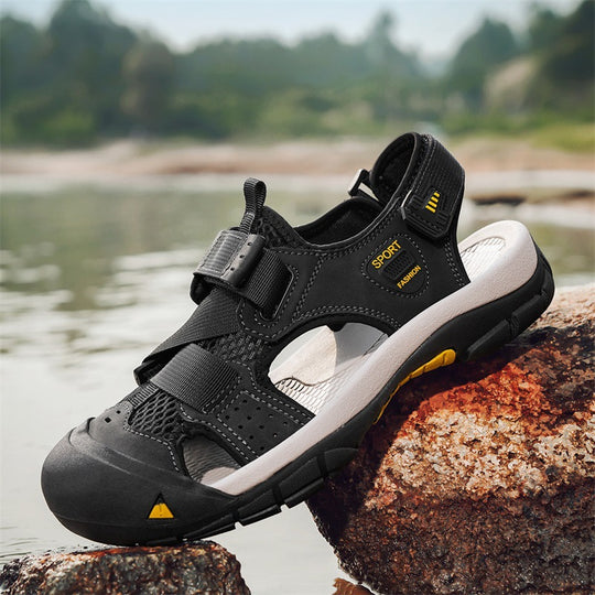 Herren Sportliche Outdoor-Sandalen mit verstellbarem Riemen und rutschfester Sohle EB