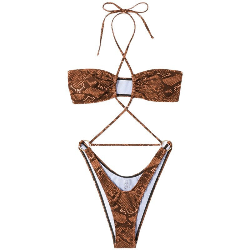 Damen Bandeau-Bikini mit raffiniertem Schnitt EB