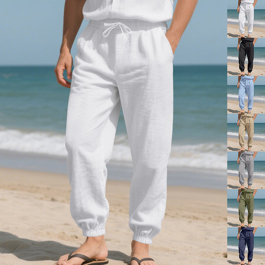 Herren Bequeme Alltagshose mit elastischem Bund und Taschen EB