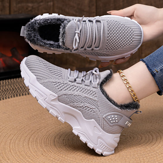 Damen Sportliche Komfort Sneaker mit kuscheligem Innenfutter EB
