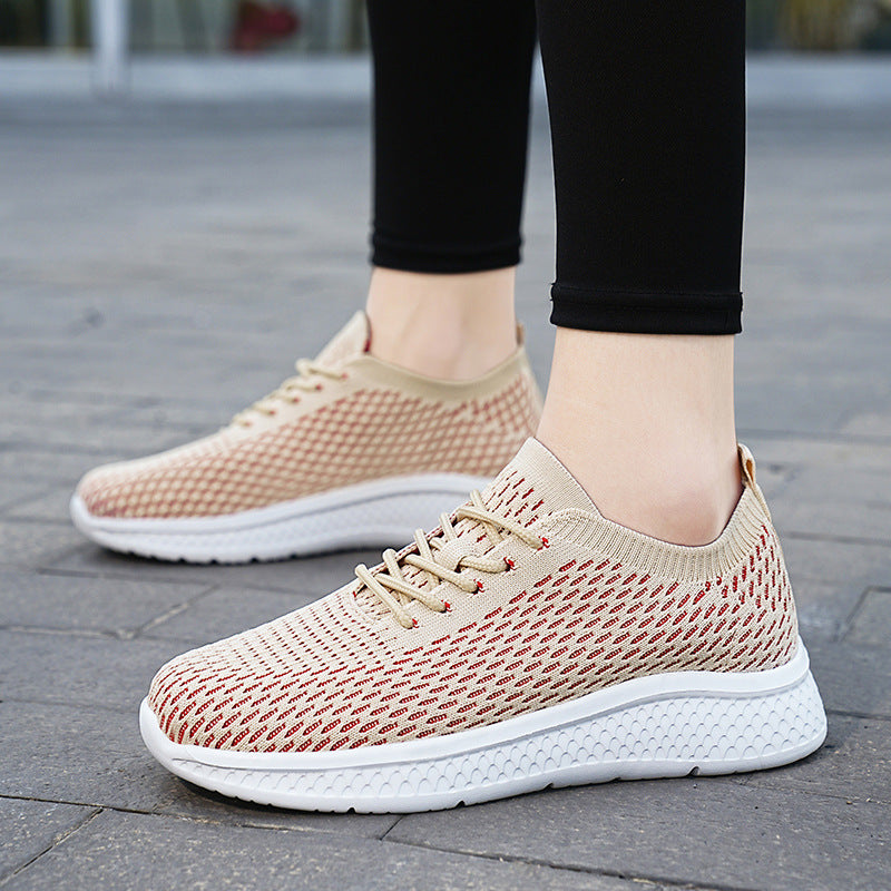 Damen Atmungsaktive Sport Sneakers mit elastischem Obermaterial und dämpfender Sohle EB