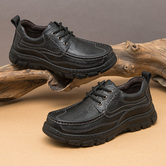 Herren Komfortable Lederschuhe mit rutschfester Sohle EB