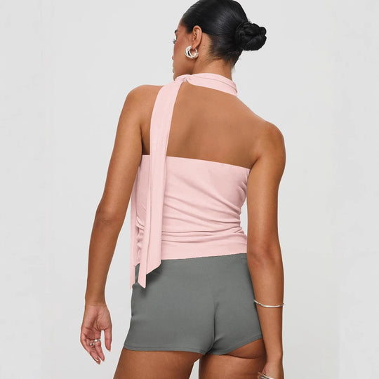 Damen elegantes Top mit femininer Schleifenoptik EB