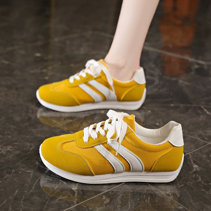 Damen Sportliche Sneakers mit atmungsaktiver Oberflächenstruktur und rutschfester Sohle EB