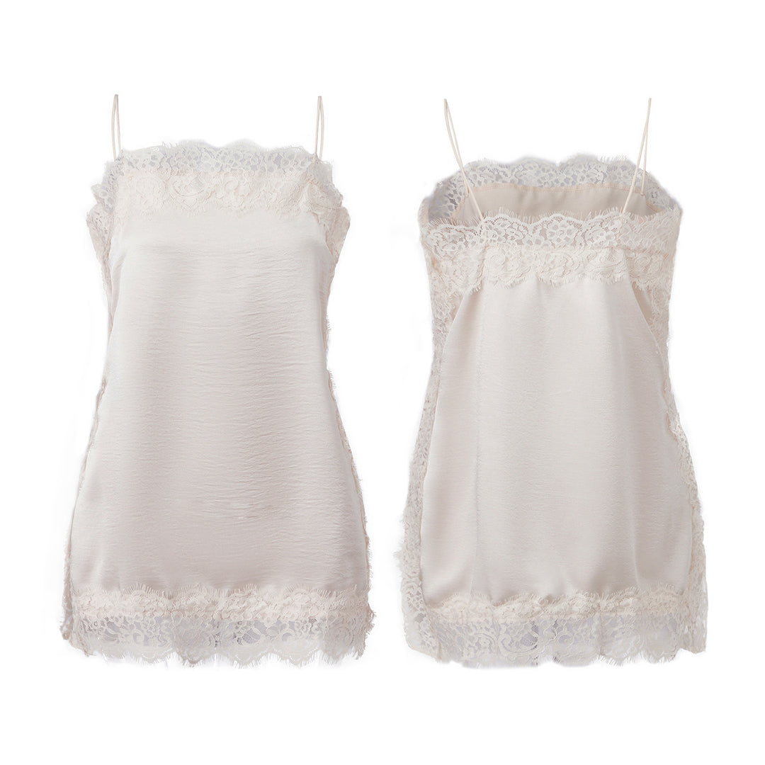 Damen Spitzentop mit zartem Saum EB