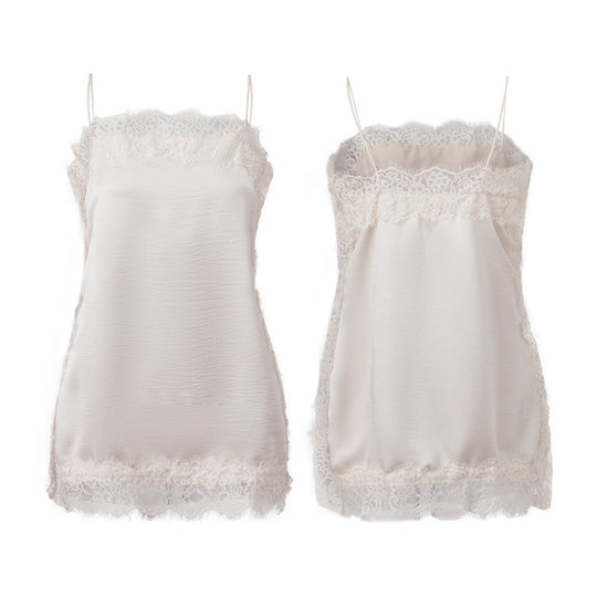 Damen Spitzentop mit zartem Saum EB
