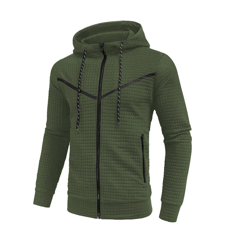 Herren stylische Jacke mit strukturiertem Design und praktischem Reißverschluss EB