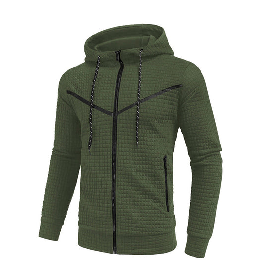 Herren stylische Jacke mit strukturiertem Design und praktischem Reißverschluss EB