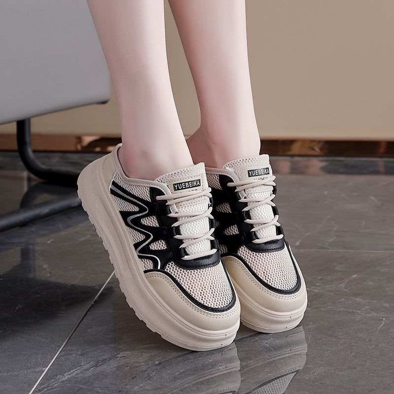Damen modische Sneakers mit atmungsaktiver Netzoberfläche und dämpfendem Komfort EB