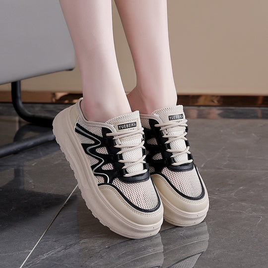 Damen modische Sneakers mit atmungsaktiver Netzoberfläche und dämpfendem Komfort EB