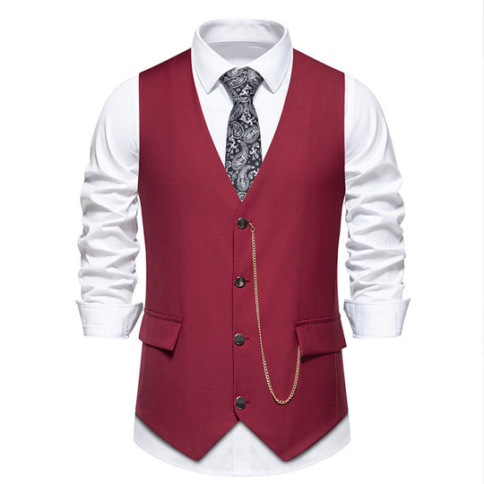 Herren elegante Weste mit feinen Details und modernen Akzenten EB