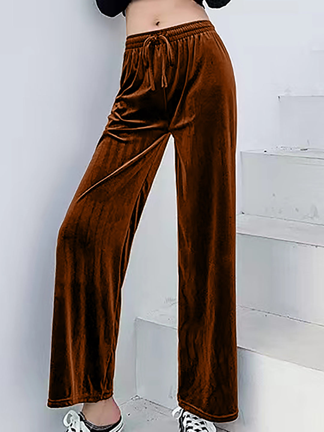 Damen Freizeit-Hosen mit elastischem Bund und weitem Schnitt EB