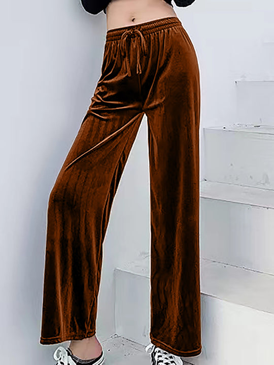 Damen Freizeit-Hosen mit elastischem Bund und weitem Schnitt EB