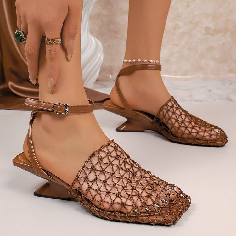 Damen geflochtene Sling-Sandalen EB