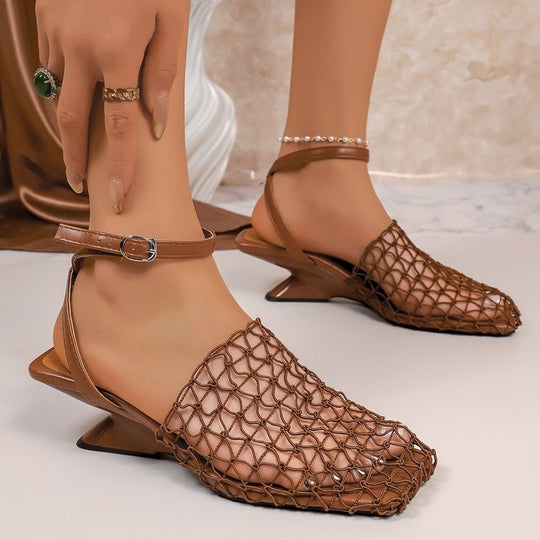 Damen geflochtene Sling-Sandalen EB
