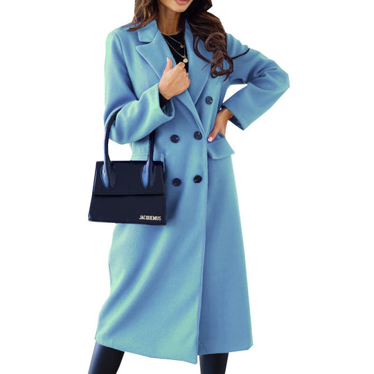 Damen Elegante und modische Wollmantel EB