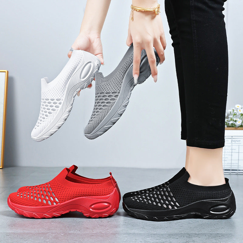 Damen Atmungsaktive Slip-On Sneakers mit flexiblem Sohlenkomfort EB
