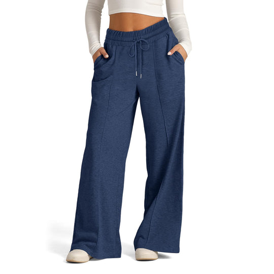 Damen Weitgeschnittene Freizeithose mit elastischem Bund und praktischen Taschen EB