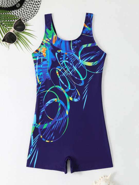 Damen Sportlicher Schwimmanzug EB