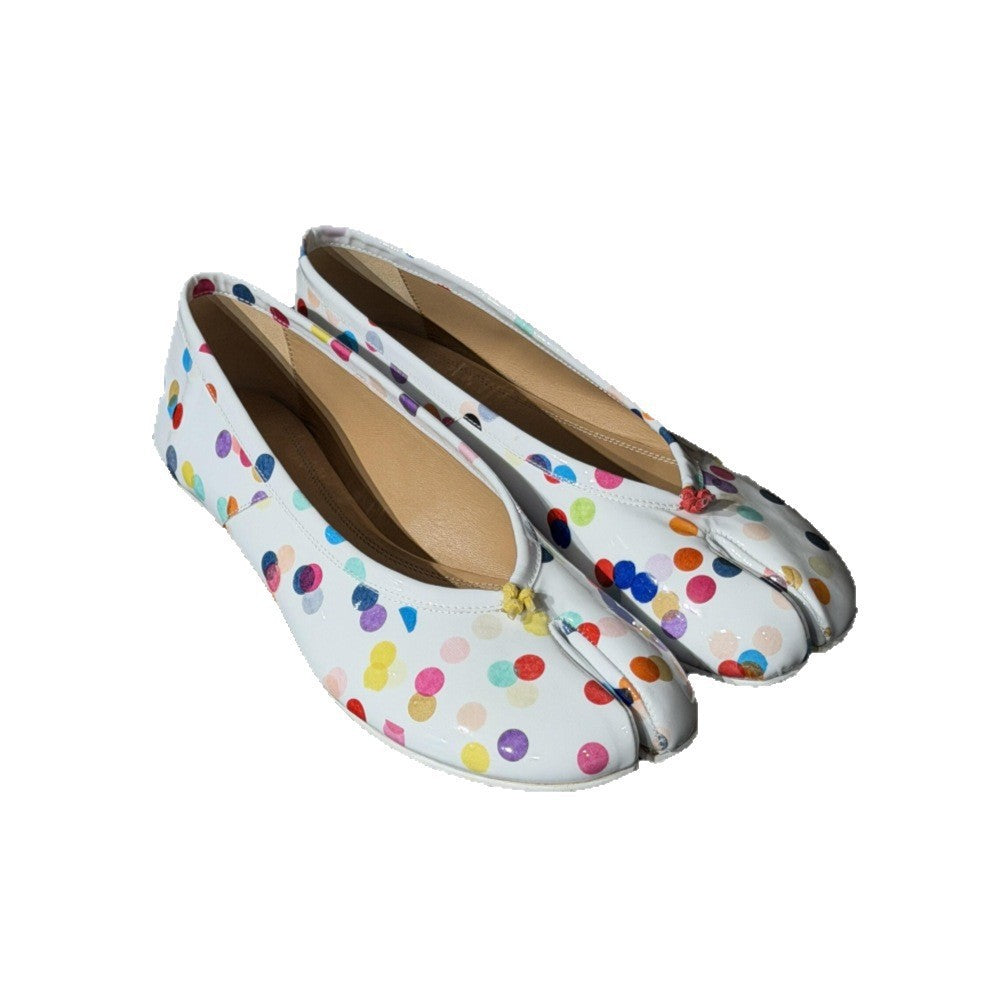 Damen Ballerinas mit verspielt buntem Punktedesign EB