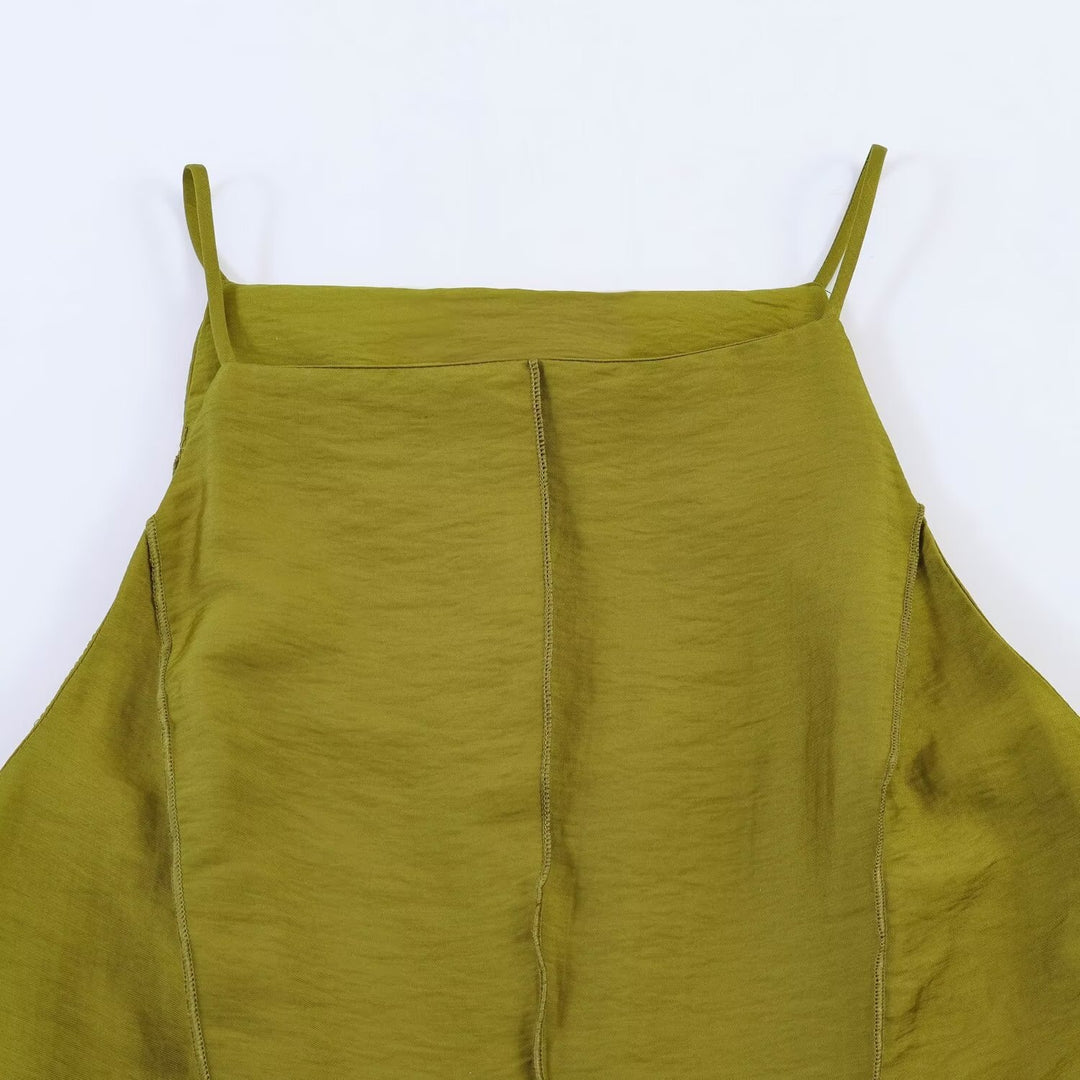 Damen Trägerkleid mit elegantem Schnitt und praktischem Taillengürtel EB