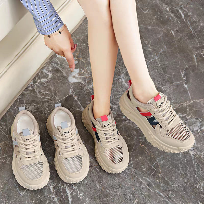 Damen Sportliche Sneakers mit atmungsaktivem Netz-Obermaterial von EB
