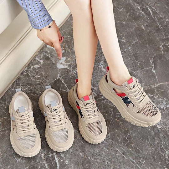 Damen Sportliche Sneakers mit atmungsaktivem Netz-Obermaterial von EB