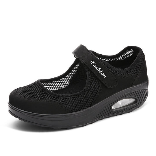 Damen Atmungsaktive Slip-On Sneakers mit verstellbarem Klettverschluss und innovativem Design EB
