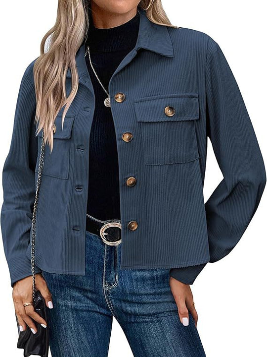 Damen lässige Overshirt-Jacke EB