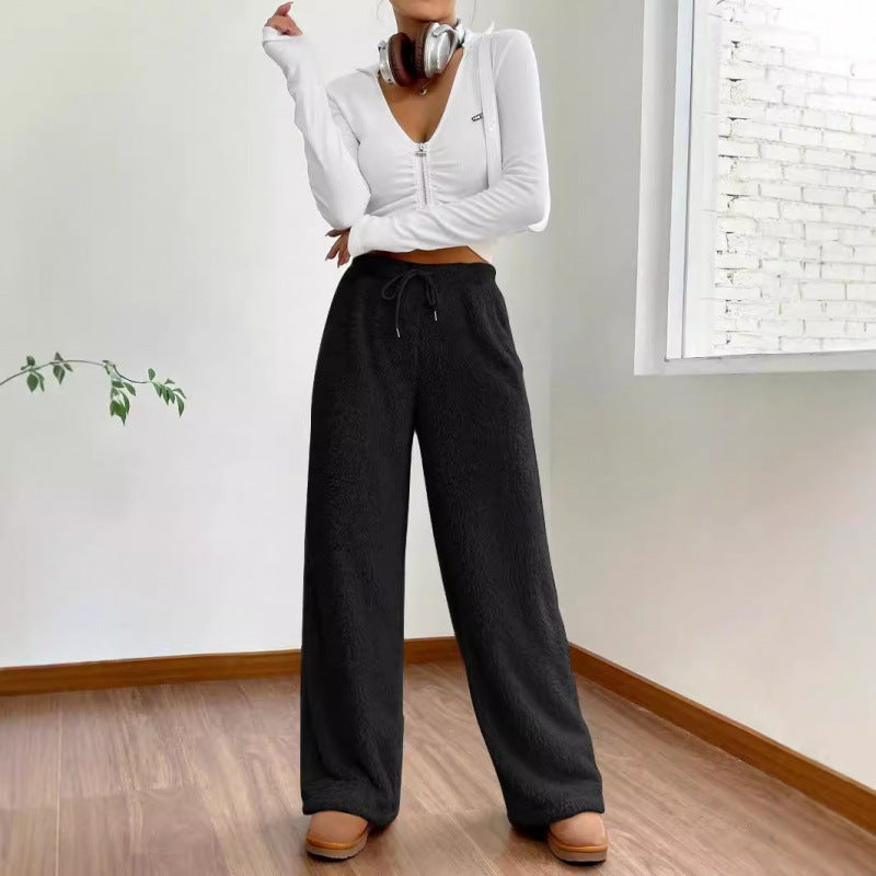 Damen Flauschige Relax-Hose im lässigen Schnitt EB