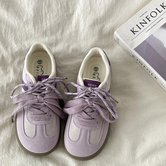Damen Sneakers mit atmungsaktivem Obermaterial und modischem Schnürdesign EB