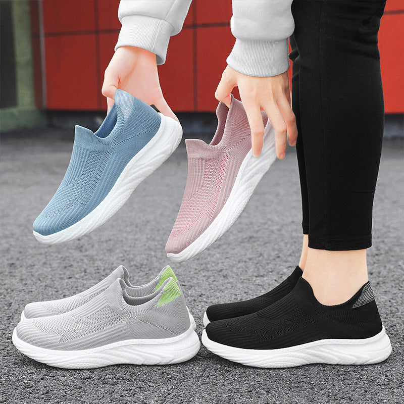 Damen nan nahtloser Strick-Sockensneaker mit extragel dämpfender Wave-EVA-Sohle EB