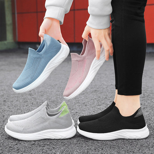 Damen nan nahtloser Strick-Sockensneaker mit extragel dämpfender Wave-EVA-Sohle EB