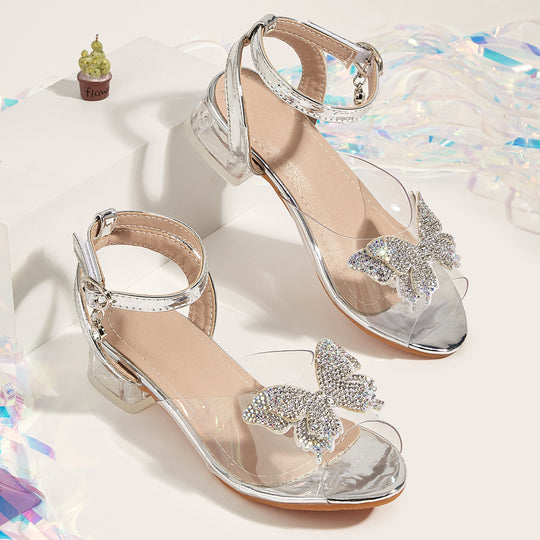 Mädchen Bunte Sandalen mit funkelnder Schmetterlingsapplikation EB