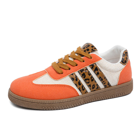 Damen modische Sneakers mit einzigartigem Leo-Design und bequemer Sohle EB