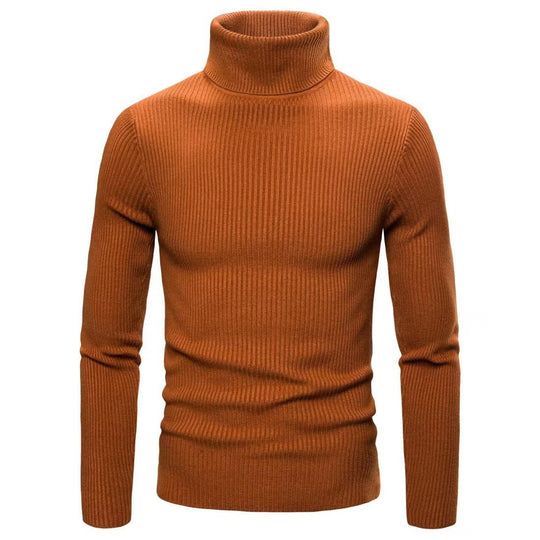 Herren Hochwertiger Rollkragenpullover aus feiner Rippstruktur EB