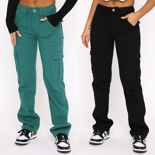 Damen Cargo-Hose im urbanen Stil mit funktionalen Taschen EB