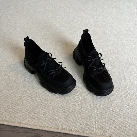 Damen modische Chunky Sneakers mit atmungsaktivem Obermaterial und rutschfester Sohle EB