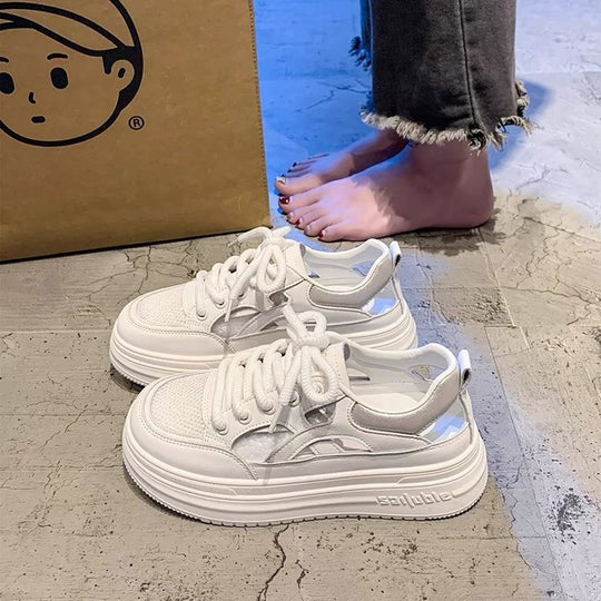 Damen Plattform-Sneaker mit atmungsaktivem Obermaterial und trendiger Sohlentechnologie EB