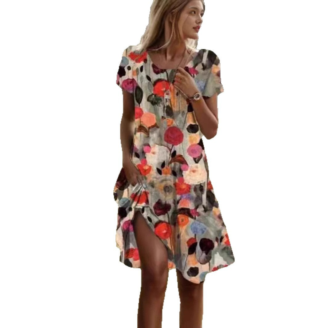 Damen Freizeitkleid mit floralem Design EB