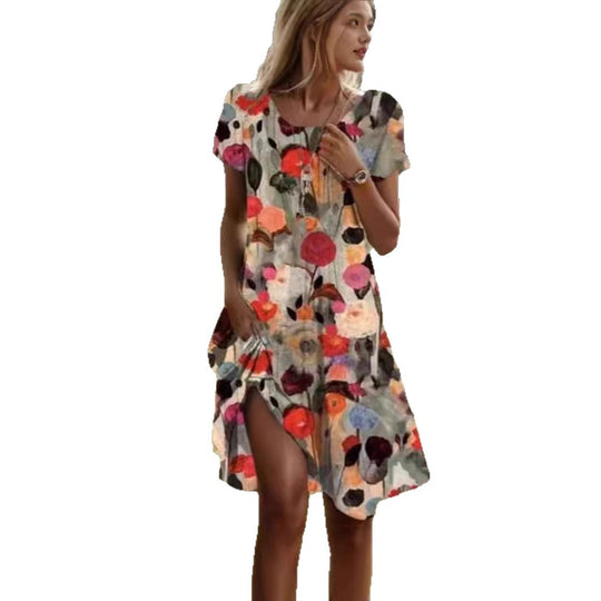 Damen Freizeitkleid mit floralem Design EB