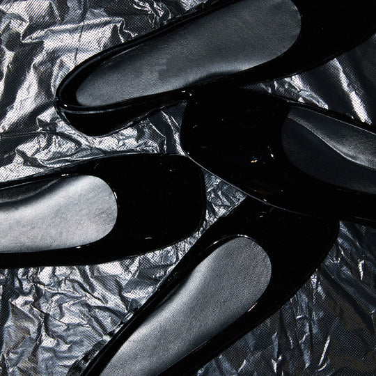 Damen Ballerinas mit glänzender Oberfläche und breitem Einstieg EB